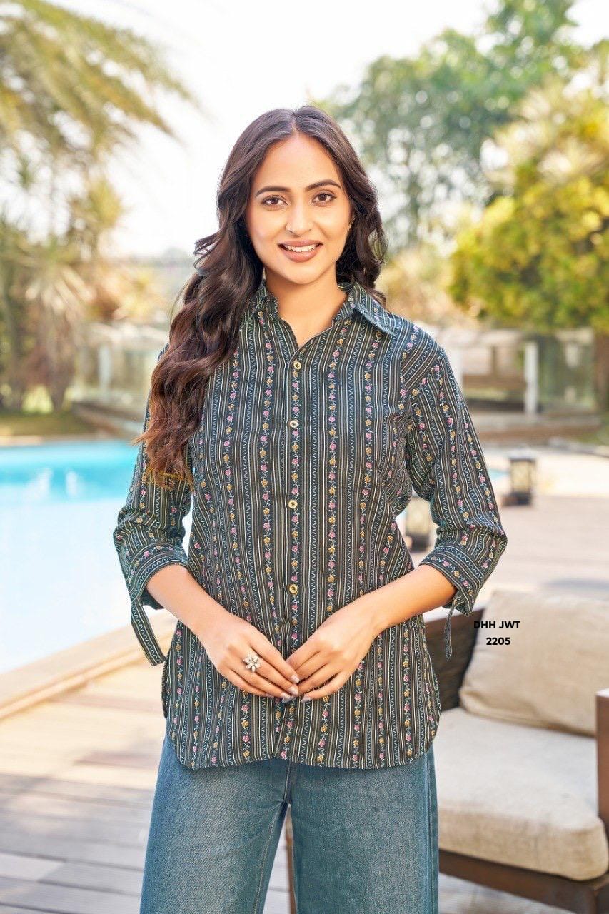 Sayesha Women Regular Fit Printed Button Down Collar Casual Shirt